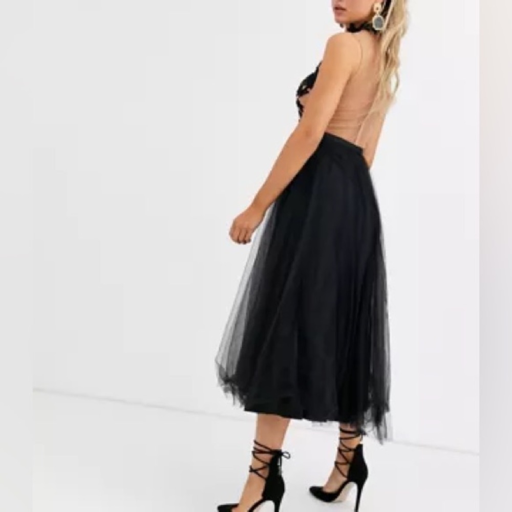Forever Unique - High Neck Midi Tulle Dress - Women’s Medium - Picture 4 of 7